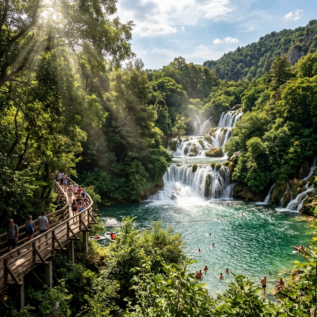 Vodopády Krka - Skradinski Buk cascades