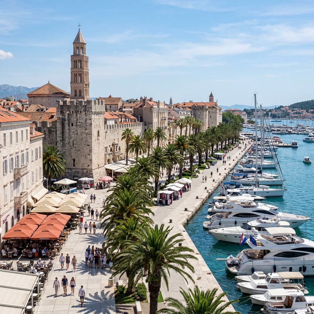 Split historické centrum s Diokleciánovým palácom